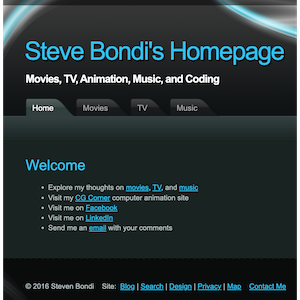 Steve Bondi's Homepage next gen website